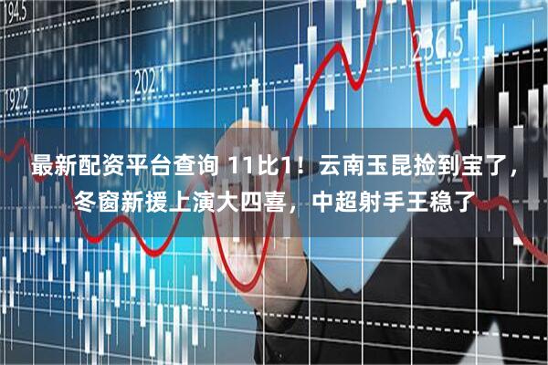 最新配资平台查询 11比1！云南玉昆捡到宝了，冬窗新援上演大四喜，中超射手王稳了